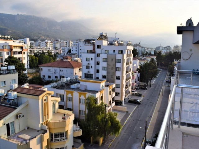 2+1 Penthouse with Large Balcony for Rent in Kyrenia Center