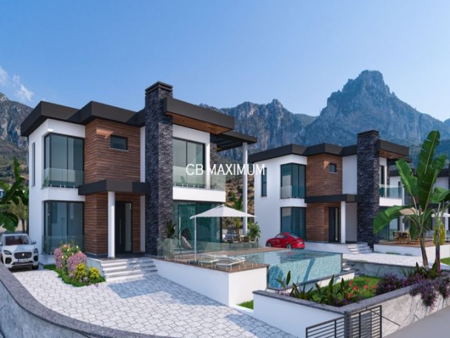 LUXURY VILLAS WITH SEA VIEW 4+1 WITH TURKISH COB IN KYRENIA /ZEYTINLIK, TRNC ** 