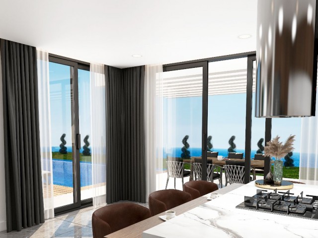 Cyprus Kyrenia Çatalköy Region Turkish Koçanli Beachfront, Luxury 4 + 1 Villas ** 