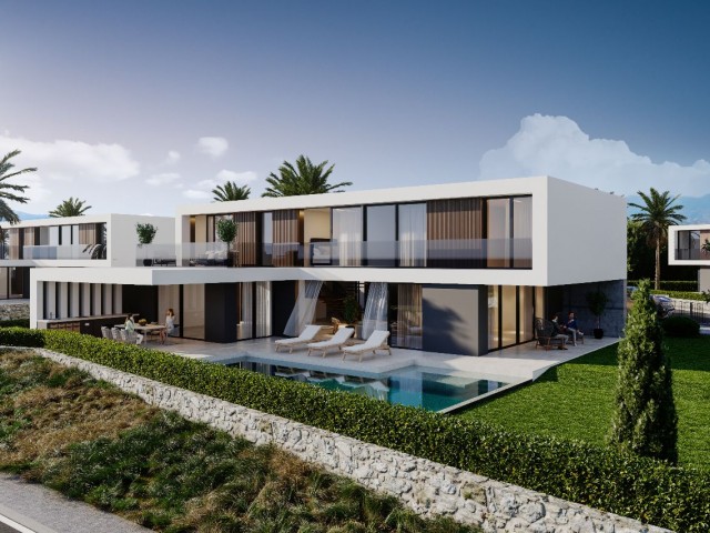 Luxury 4 + 1 Villas by the Sea in TRNC Kyrenia Çatalköy Region with Turkish Cob ** 