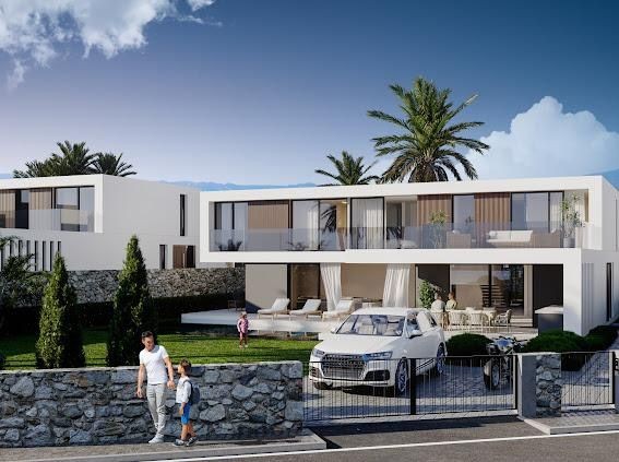 TRNC KYRENIA ÇATALKÖY TURKISH COB BEACHFRONT 4 + 1 LUXURY VILLAS ** 