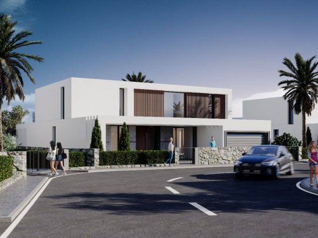 Luxury 4 + 1 Villas for Sale by the Sea in Kyrenia Çatalköy Region of TRNC with Turkish Cob ** 