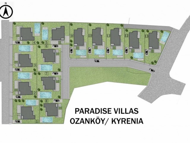 Girne Ozanköy'de Müstakil Bahçeli,Moden Mimarili ,3+1 Satılık Villa