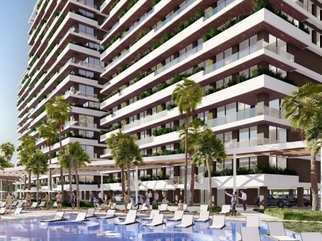 İskele Long Beach Bölgesinde 7 Yıldızlı Otel Konseptinde  2+1 Full Deniz Manzaralı Satılık Rezidans Daire