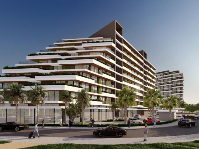 2+1 Full Sea View Residence Flat for Sale in a 7 Star Hotel Concept in Iskele Long Beach Area