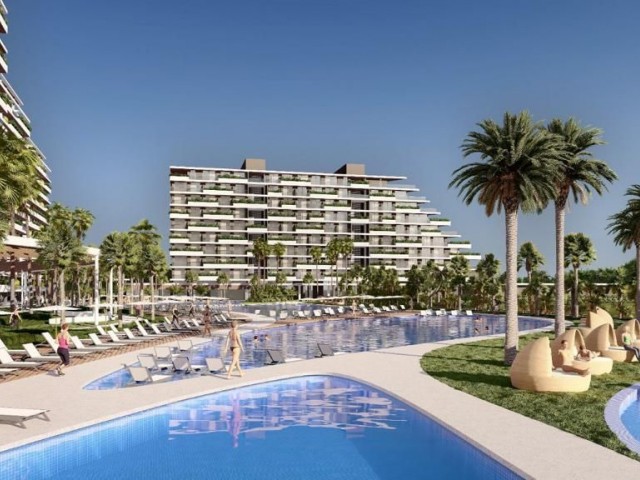 İskele Long Beach Bölgesinde 7 Yıldızlı Otel Konseptinde  2+1 Full Deniz Manzaralı Satılık Rezidans Daire