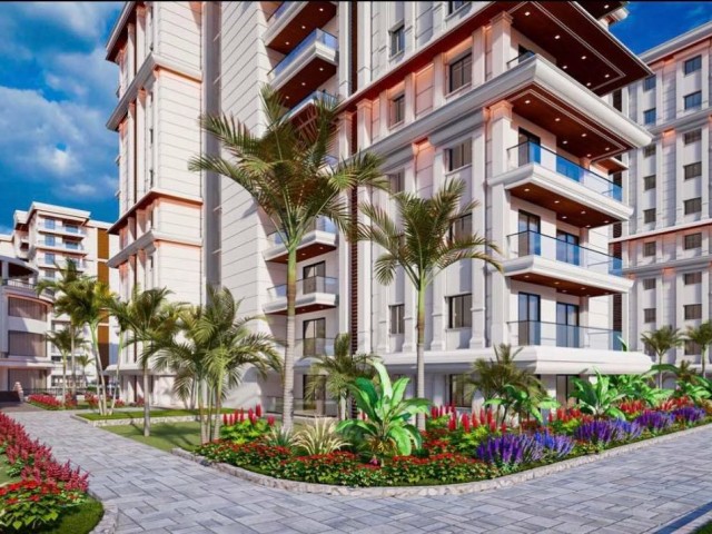 A Magnificent Life with Rental Guarantee Begins in Cyprus Iskele Long Beach 1+1 Apartments for Sale