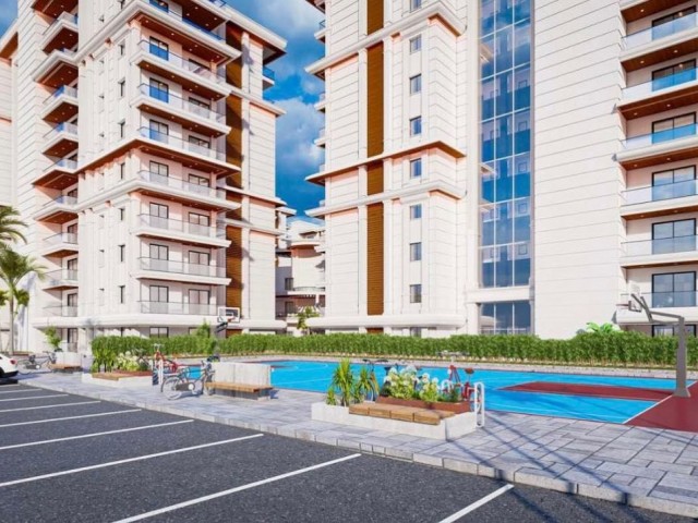 A Magnificent Life with Rental Guarantee Begins in Cyprus Iskele Long Beach 1+1 Apartments for Sale