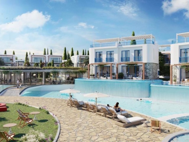 A Seafront Life Begins in Cyprus Girne Lapta 2+1 Garden and Upper Floor Apartments with Payment Plan