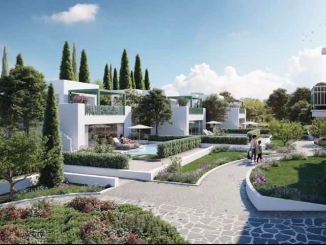 Жизнь на берегу моря начинается на Кипре Girne Lapta 2+1 Квартиры с садом и верхним этажом с планом оплаты