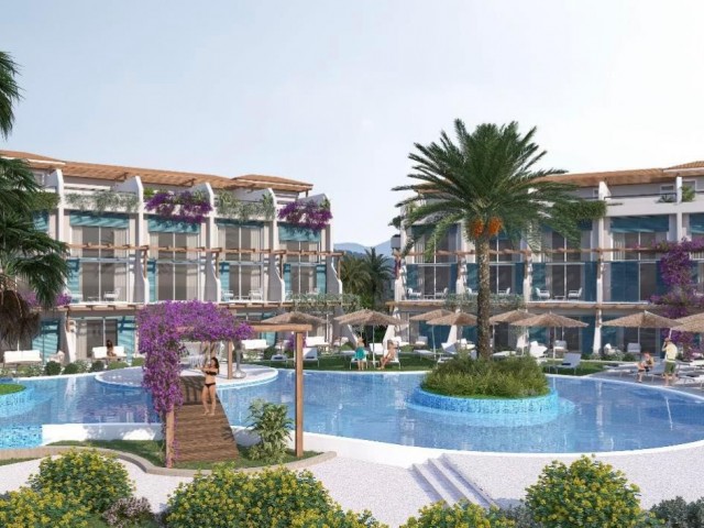 1+1 Gorgeous Garden and Top Floor Apartments by the Sea in an Elite Complex in Kyrenia Esentepe, Cyprus