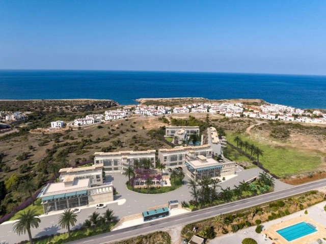 1+1 wunderschöne Garten- und Dachgeschosswohnungen am Meer in einem Elitekomplex in Kyrenia Esentepe, Zypern