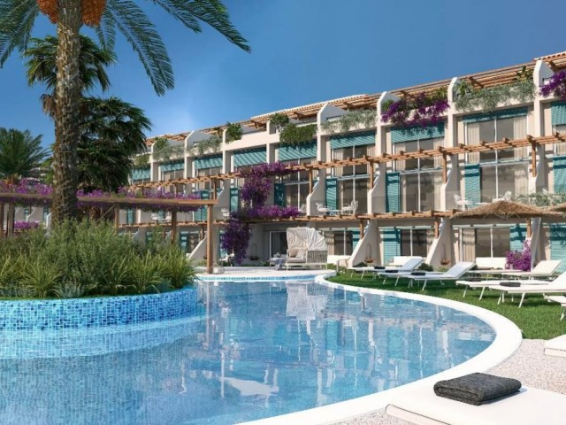 1+1 Gorgeous Garden and Top Floor Apartments by the Sea in an Elite Complex in Kyrenia Esentepe, Cyprus