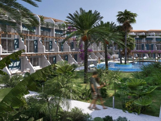 1+1 Gorgeous Garden and Top Floor Apartments by the Sea in an Elite Complex in Kyrenia Esentepe, Cyprus