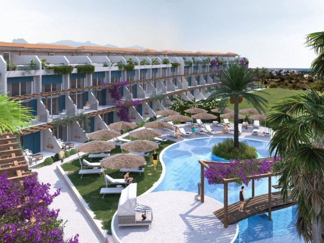 Ganz in der Nähe des Meeres in Zypern Kyrenia Esentepe Duplex 2+1 Ganz besondere Apartments mit vollem Meerblick