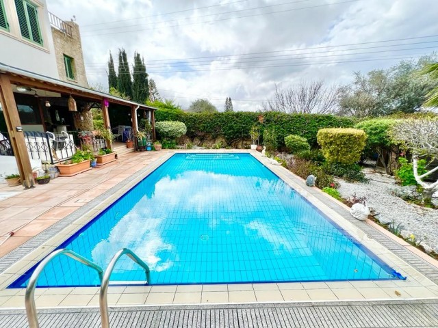 4+1 Pool Villa with Sea and Mountain views for sale in Catalkoy, Kyrenia. 