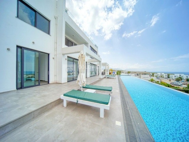 Wohnung zu verkaufen in Kyrenia Esentepe mit Panoramablick aufs Meer, Pool, 'Sun Valley' Komplex