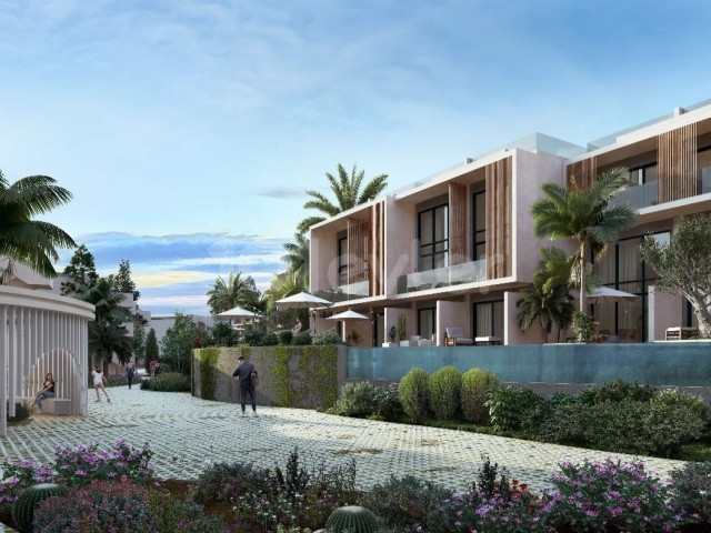Продажа однокомнатных квартир с видом на море в регионе Кирения Эсентепе