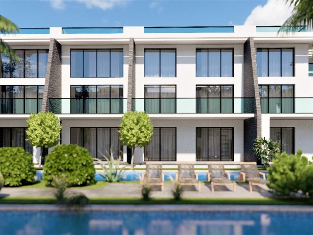 Двухуровневая квартира 3+1 на продажу в комплексе в кипрском районе Искеле Лонг Бич