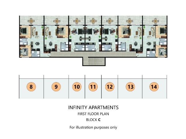 3+1 Duplex Apartments for Sale in Iskele Long Beach