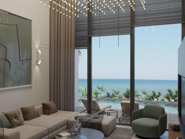 Zypern Kyrenia Esentepe Beachfront Lux 2+1 Duplex Luxus Wohnungen