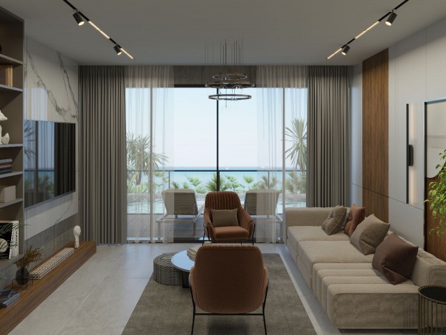 قبرس Kyrenia Esentepe Seafront Lux Magnificent Studio 1.2.3.Bedroom Luxury Apartments