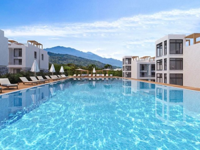 1+1 Flats with Unique Payment Terms in Esentepe, Kyrenia, Within Walking Distance to the Sea