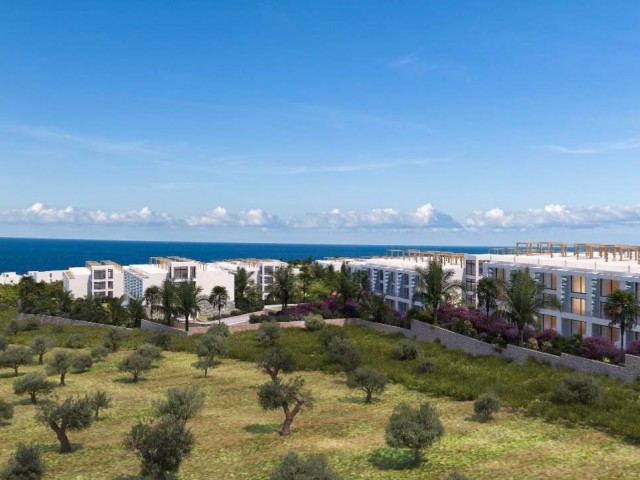 Kıbrıs Girne Esentepe de Denize 250 metre Benzersiz Ödeme Planlı 1+1 Penthouse Dublex Daireler