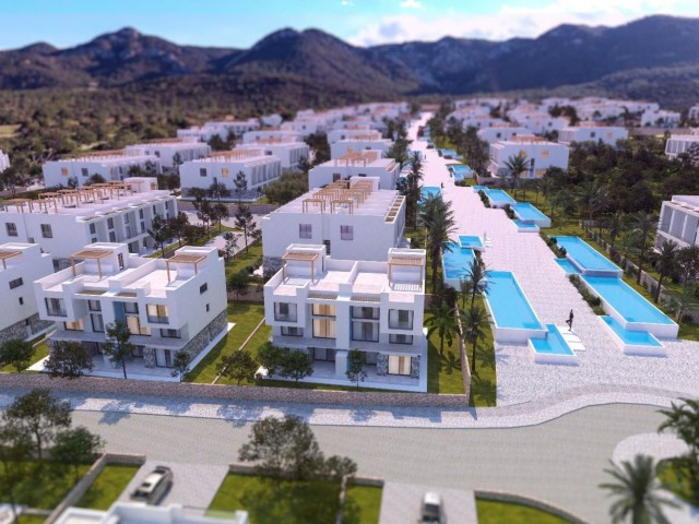 Двухуровневая квартира в пентхаусе 1+1 с уникальной схемой оплаты в 250 метрах от моря в Кирении Эсентепе, Кипр