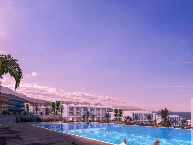 Kıbrıs Girne Esentepe de Denize 250 metre Benzersiz Ödeme Planlı 1+1 Penthouse Dublex Daireler