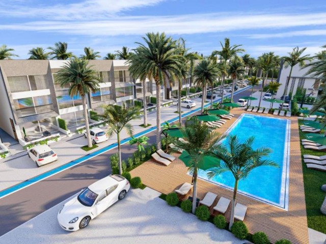 Fırsat Kıbrıs Luxus-Studiowohnungen zum Verkauf in Iskele Long Beach