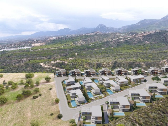 Zypern Kyrenia Çatalköy 4+1 Villa mit Berg- und Meerblick und Pool zu verkaufen