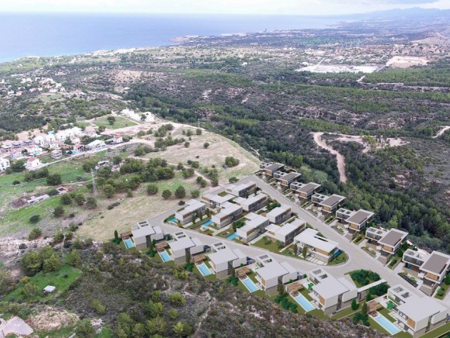 Zypern Kyrenia Çatalköy 4+1 Villa mit Berg- und Meerblick und Pool zu verkaufen