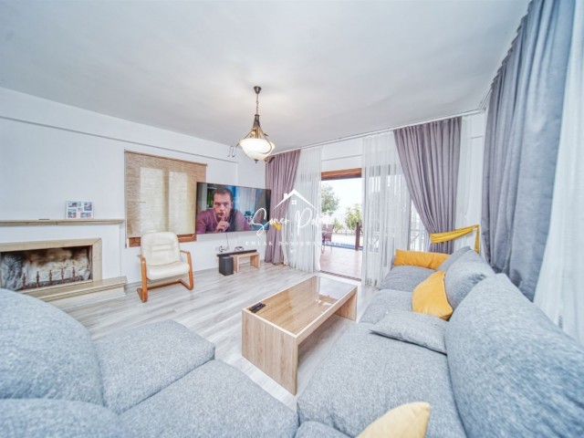 3+1 Villa with Pool for Sale in a Magnificent Location in Alsancak