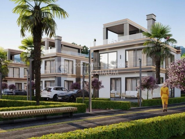 Kaçırılmayacak Fırsat Kıbrıs Girne Lapta da Denize Yakın 350 m2 Arsa İçinde 4+1 Ödeme Planlı Villalar