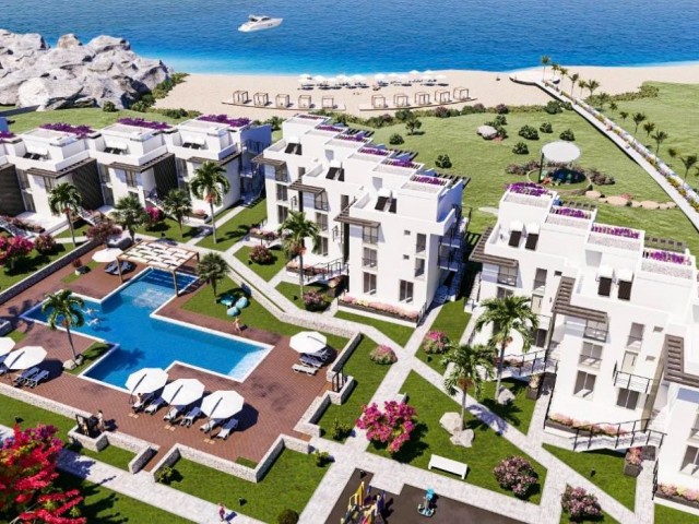 2+1-Maisonette-Wohnung direkt am Meer mit Zahlungsplan in einem bezugsfertigen Luxusgrundstück in Kyrenia Esentepe, Zypern