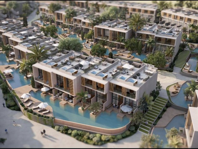 Neues 1+1 Penthouse an einem luxuriösen und prestigeträchtigen Standort mit türkischem Titel in Zypern Kyrenia Karşıyaka