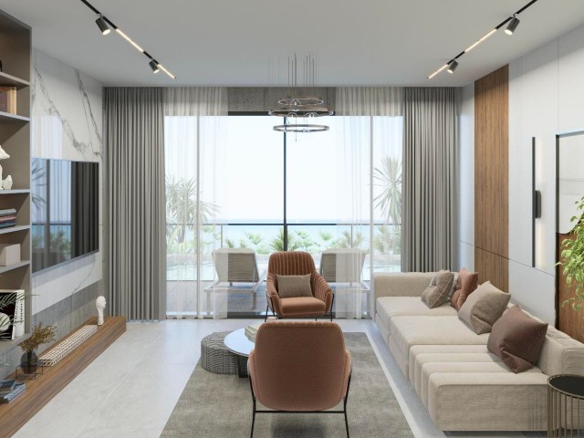 Neues 1+1 Penthouse an einem luxuriösen und prestigeträchtigen Standort mit türkischem Titel in Zypern Kyrenia Karşıyaka