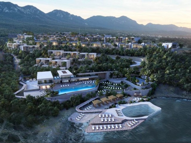 Neues 1+1 Penthouse an einem luxuriösen und prestigeträchtigen Standort mit türkischem Titel in Zypern Kyrenia Karşıyaka