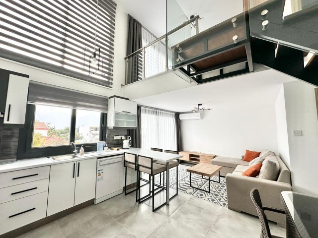 یک آپارتمان 1+1 کاملاً تازه مبله برای اجاره در منطقه آلسانجاک گیرنه