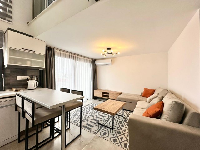 Fully Newly Furnished 1+1 Loft Flat for Rent in Kyrenia Alsancak region