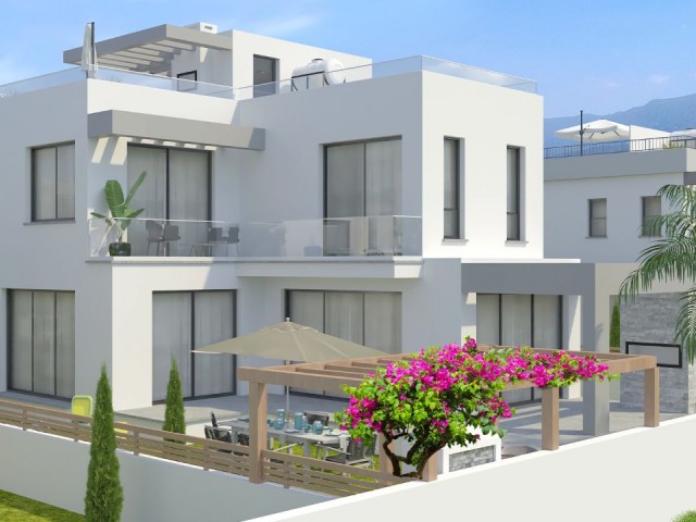 3+1 Villa With Private Pool For Sale Close To Merit and Seas In Alsancak, Kyrenia, Trnc