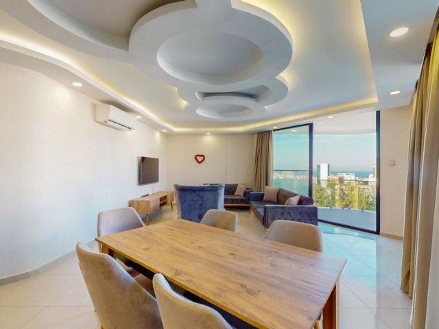 4+1 Triplex Penthouse for Sale with Private Terrace Swimming Pool in a Complex in the Center of Kyrenia, TRNC