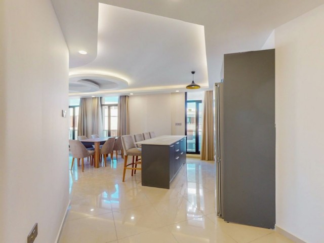 4+1 Triplex Penthouse for Sale with Private Terrace Swimming Pool in a Complex in the Center of Kyrenia, TRNC