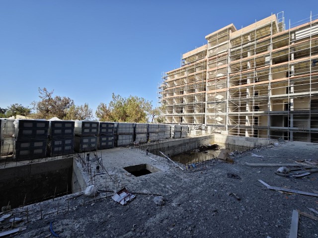 1+1 Flats for Sale in Akacan Premium with Sea View in Kyrenia Center, TRNC