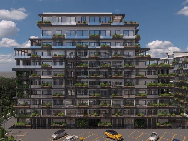 آپارتمان 1+1 برای فروش در Akacan Premium با منظره دریا در مرکز گیرنه، TRNC