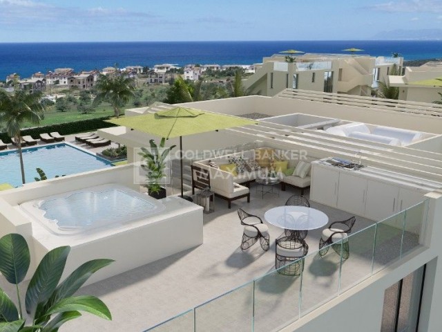 2+1 Penthouse-Wohnungen zum Verkauf mit Meerblick in der Region Kyrenia Esentepe, Zypern