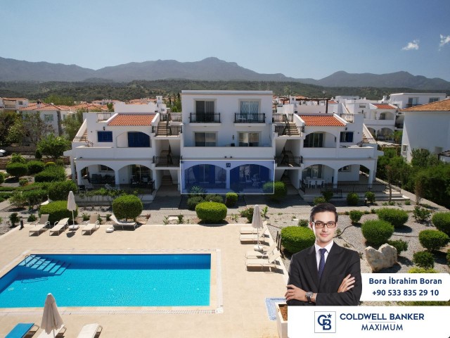 2+1 Wohnung zum Verkauf mit Swimmingpool und Meerblick in Kyrenia Esentepe