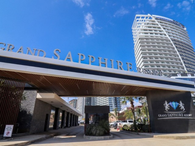 1+1 Flat in GRAND SAPPHIRE PROJECT - Full Sea view - in 12 Floor - Corner Apartment