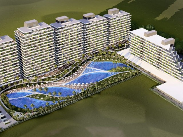 1+1 Flat in GRAND SAPPHIRE PROJECT - Full Sea view - in 12 Floor - Corner Apartment